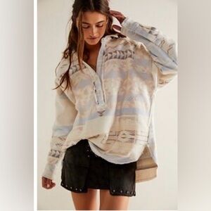 NWOT Free People Arizona Sky Pullover | Small | Ice Combo